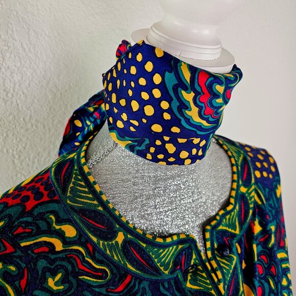 GOLDWORM Rare Vintage 70's Modern Art Italian Wool Dress - Picture 10 of 14